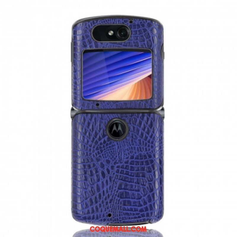 Coque Motorola Razr 5G Effet Peau de Crocodile