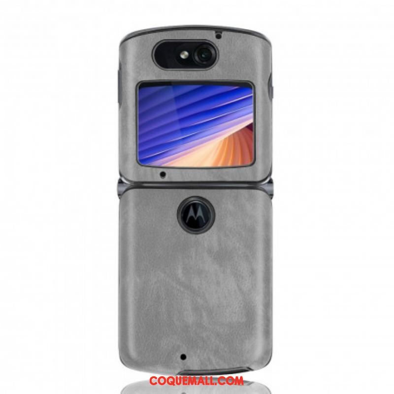 Coque Motorola Razr 5G Simili Cuir Litchi