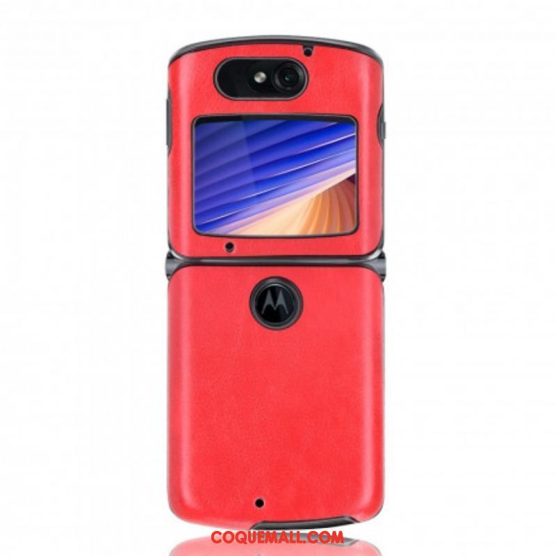 Coque Motorola Razr 5G Simili Cuir Litchi