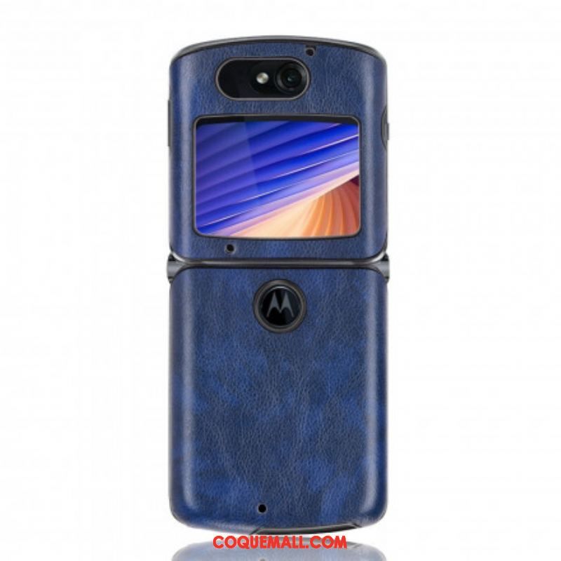 Coque Motorola Razr 5G Simili Cuir Litchi