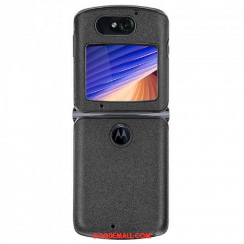 Coque Motorola Razr 5G Simili Cuir Sablé