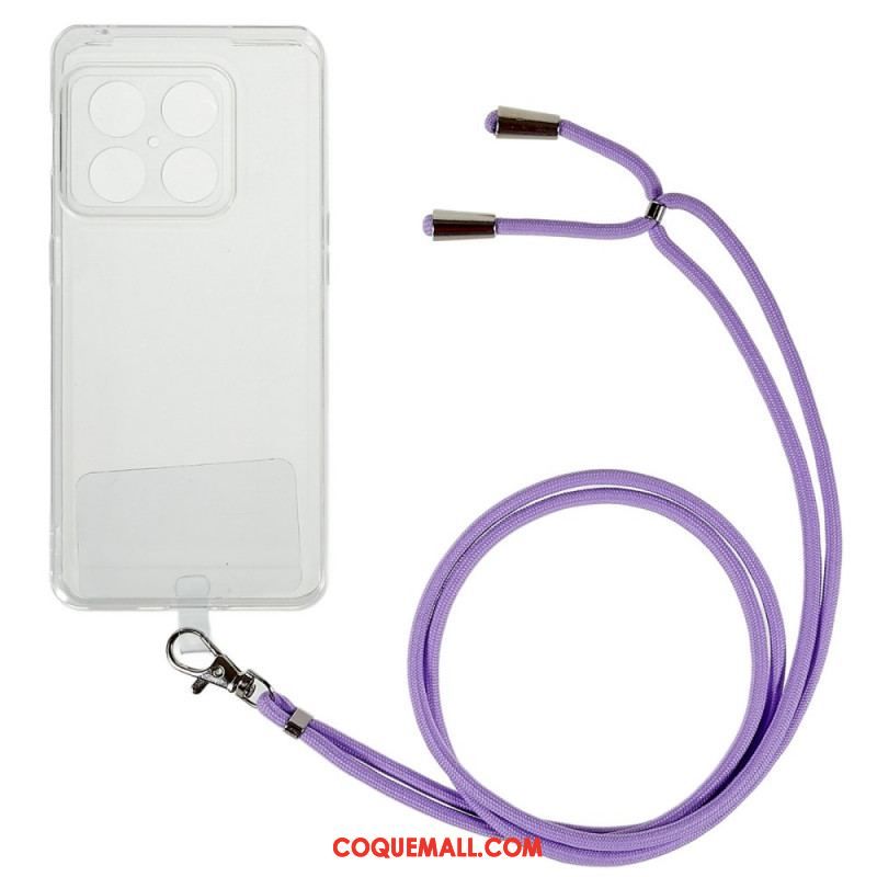 Coque OnePlus 10 Pro 5G Transparente avec Cordon Coloré