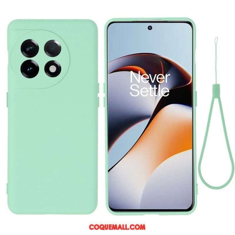 Coque OnePlus 11 5G Silicone Liquide avec Lanière