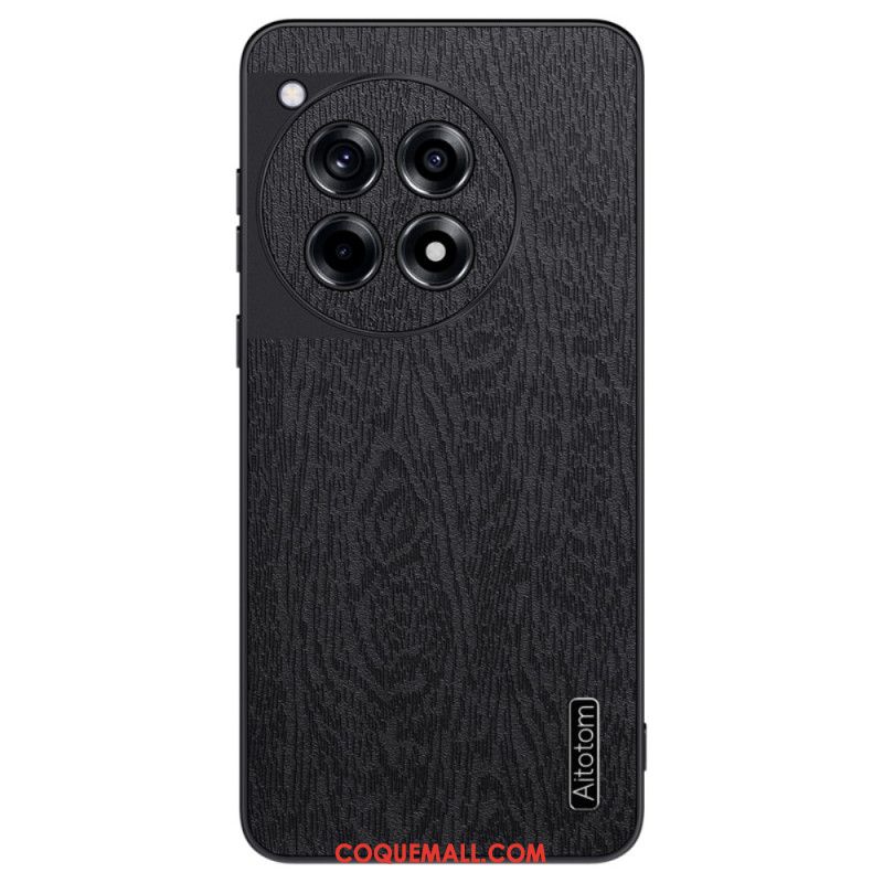 Coque OnePlus 12R Simili Cuir Effet Bois