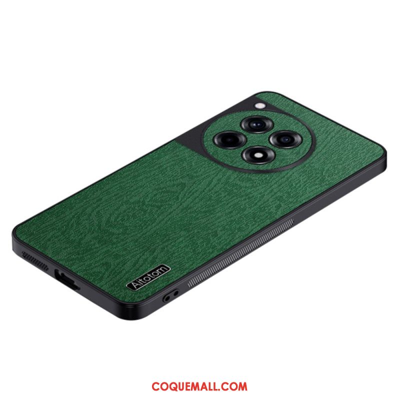 Coque OnePlus 12R Simili Cuir Effet Bois
