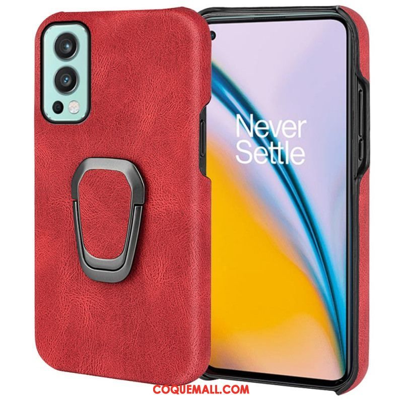 Coque OnePlus Nord 2 5G Effet Cuir Anneau-Support New Colors