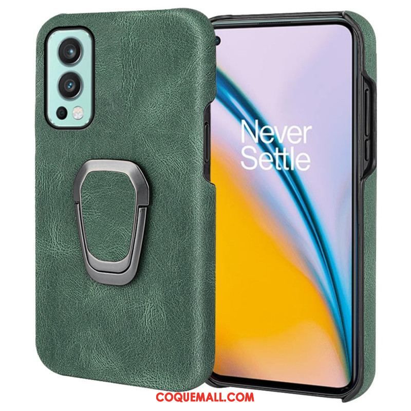 Coque OnePlus Nord 2 5G Effet Cuir Anneau-Support New Colors