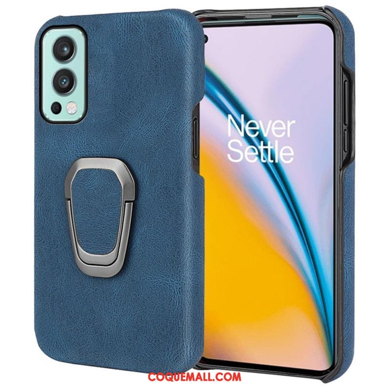 Coque OnePlus Nord 2 5G Effet Cuir Anneau-Support New Colors