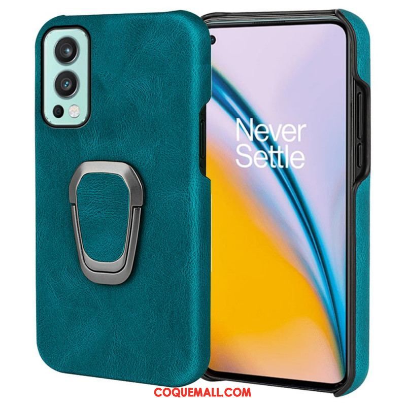 Coque OnePlus Nord 2 5G Effet Cuir Anneau-Support New Colors