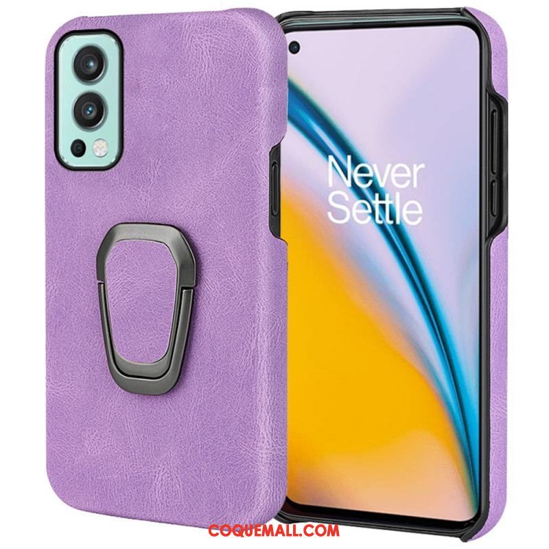 Coque OnePlus Nord 2 5G Effet Cuir Anneau-Support New Colors