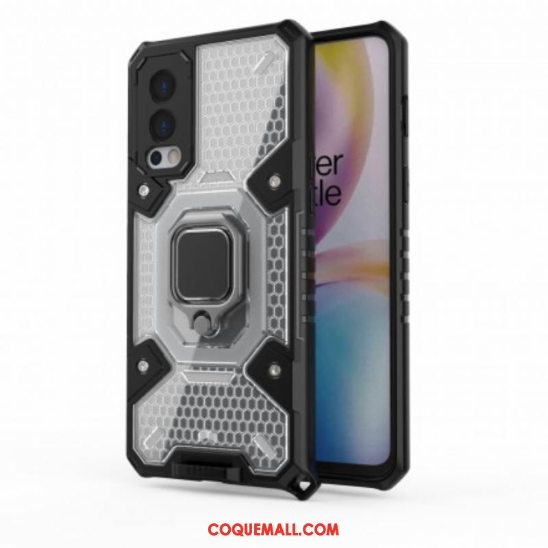 Coque OnePlus Nord 2 5G Nid d'Abeille avec Anneau