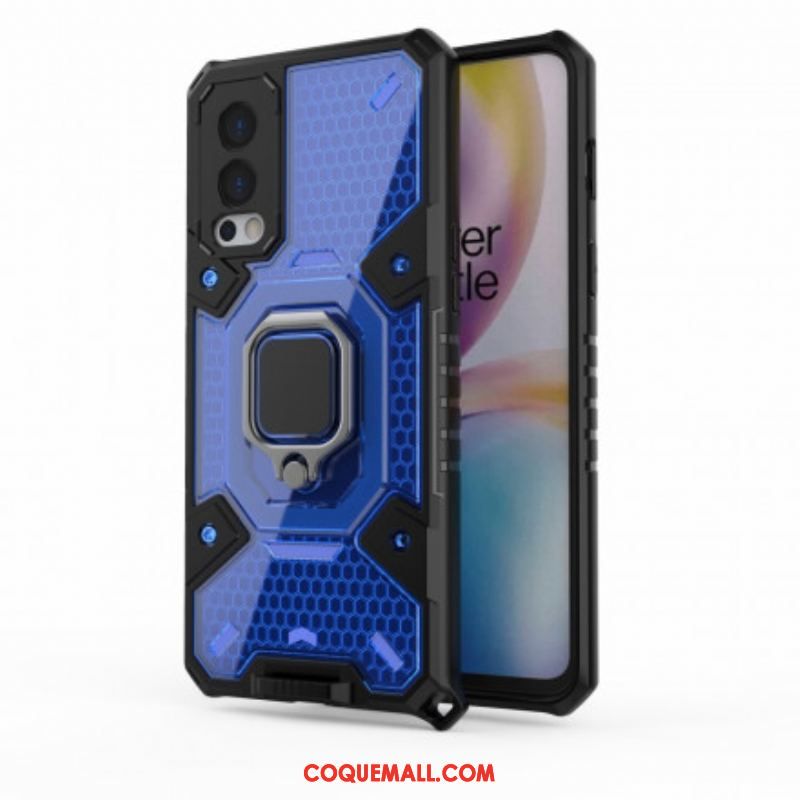 Coque OnePlus Nord 2 5G Nid d'Abeille avec Anneau