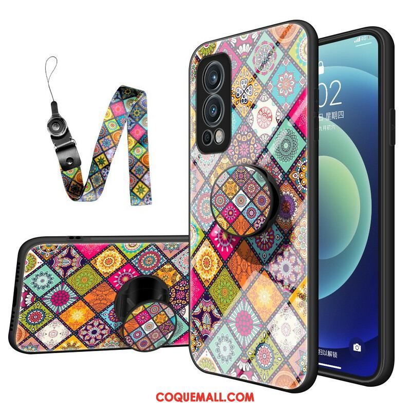 Coque OnePlus Nord 2 5G Support Magnétique Patchwork