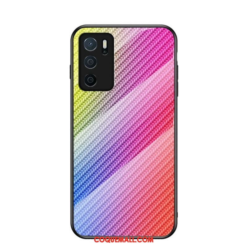 Coque Oppo A16 / A16s Verre Trempé Fibre Carbone