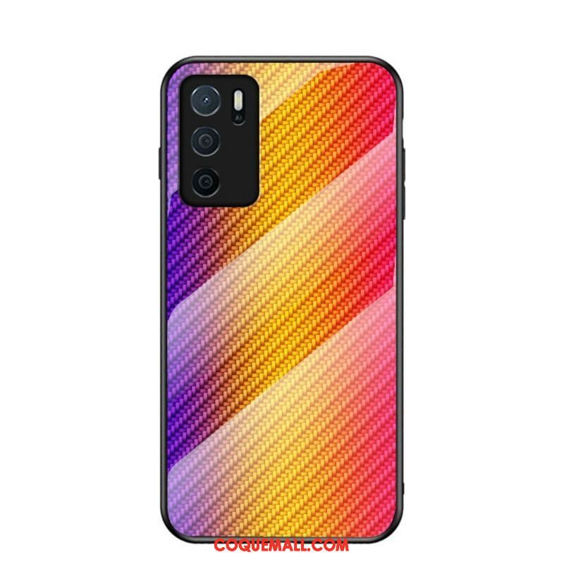 Coque Oppo A16 / A16s Verre Trempé Fibre Carbone