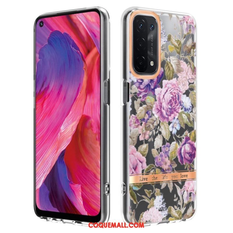 Coque Oppo A54 5G / A74 5G Transparente Florale