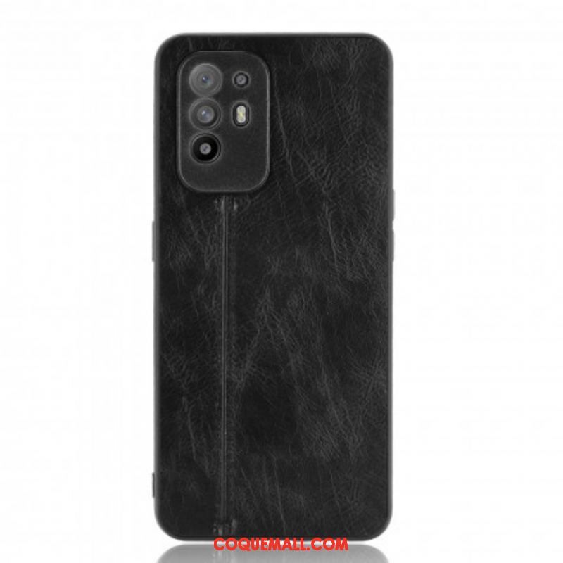 Coque Oppo A94 5G Effet Cuir Couture