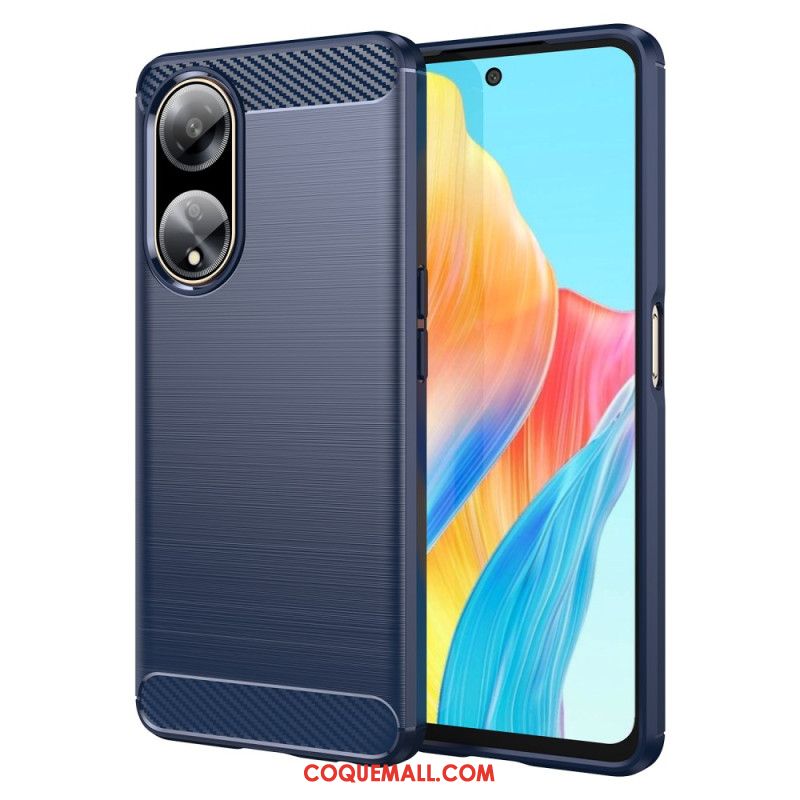 Coque Oppo A98 5G Fibre Carbone Brossée