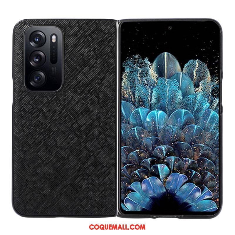 Coque Oppo Find N Cuir Véritable Texturé