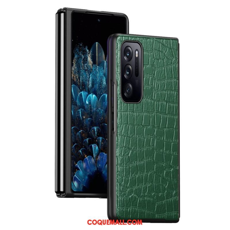 Coque Oppo Find N Effet Peau de Crocodile