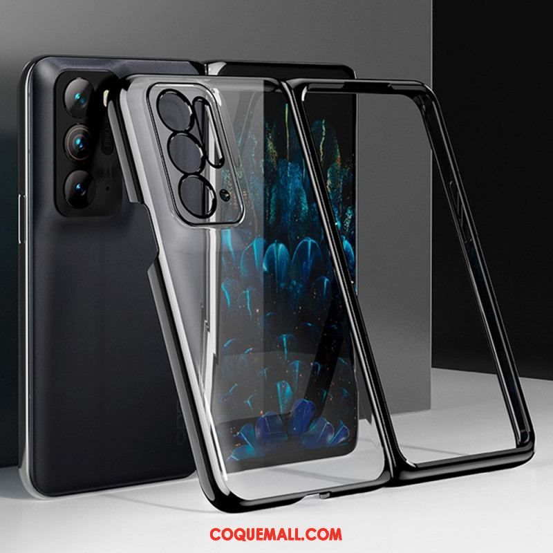 Coque Oppo Find N Transparente avec Cadre Avant Métal