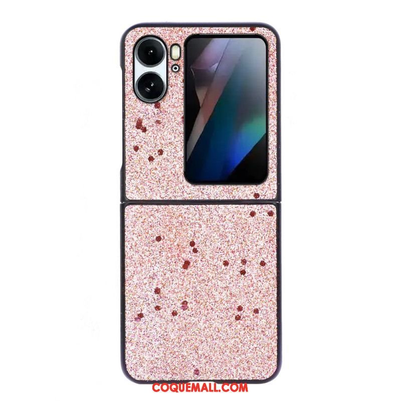 Coque Oppo Find N2 Flip Simili Cuir Paillettes