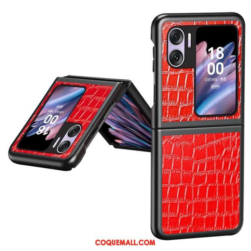 Coque Oppo Find N2 Flip Texture Crocodile