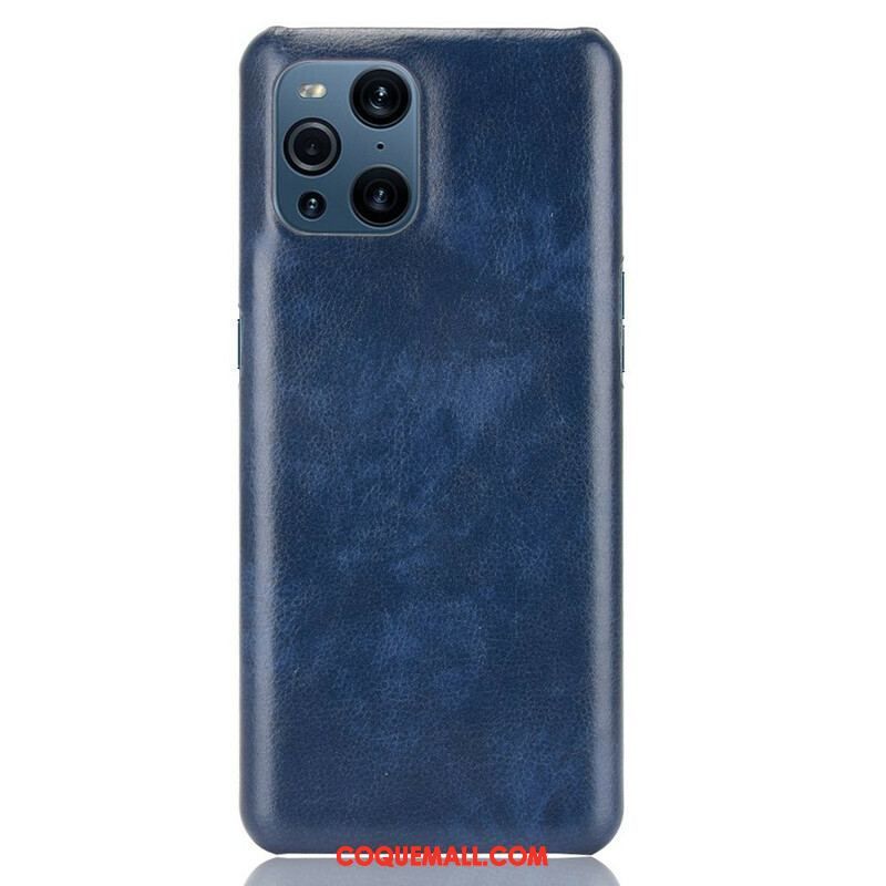 Coque Oppo Find X3 / X3 Pro Effet Cuir Litchi