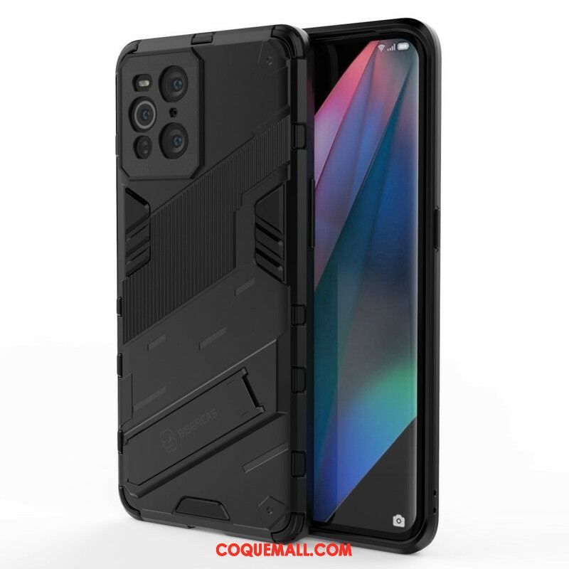 Coque Oppo Find X3 / X3 Pro Support Amovible Deux Positions Mains Libres