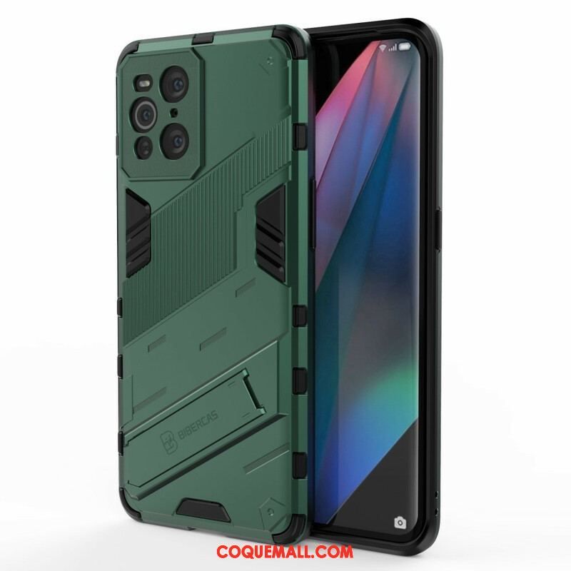 Coque Oppo Find X3 / X3 Pro Support Amovible Deux Positions Mains Libres