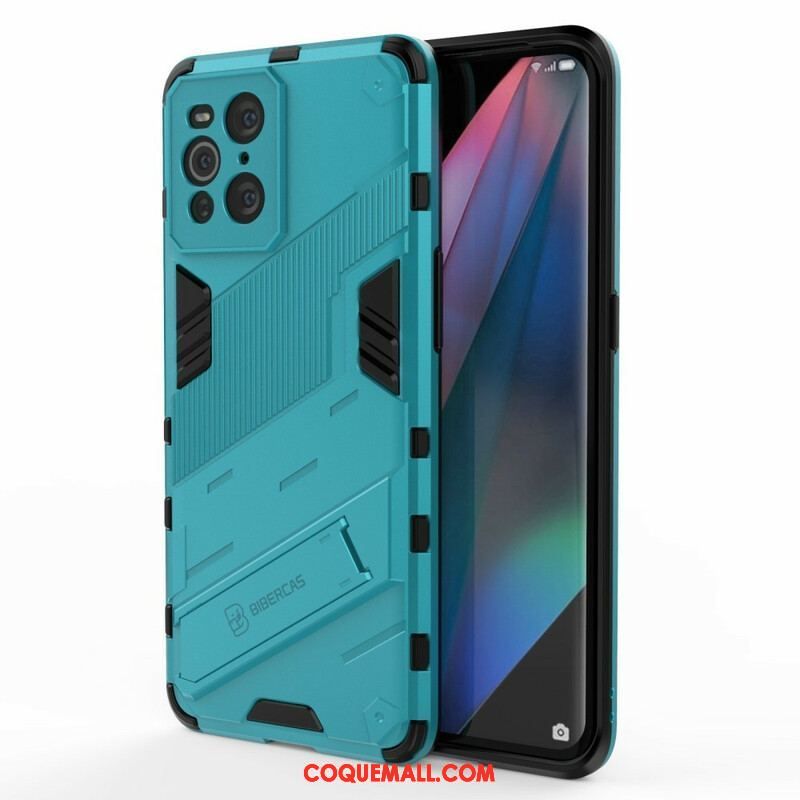 Coque Oppo Find X3 / X3 Pro Support Amovible Deux Positions Mains Libres