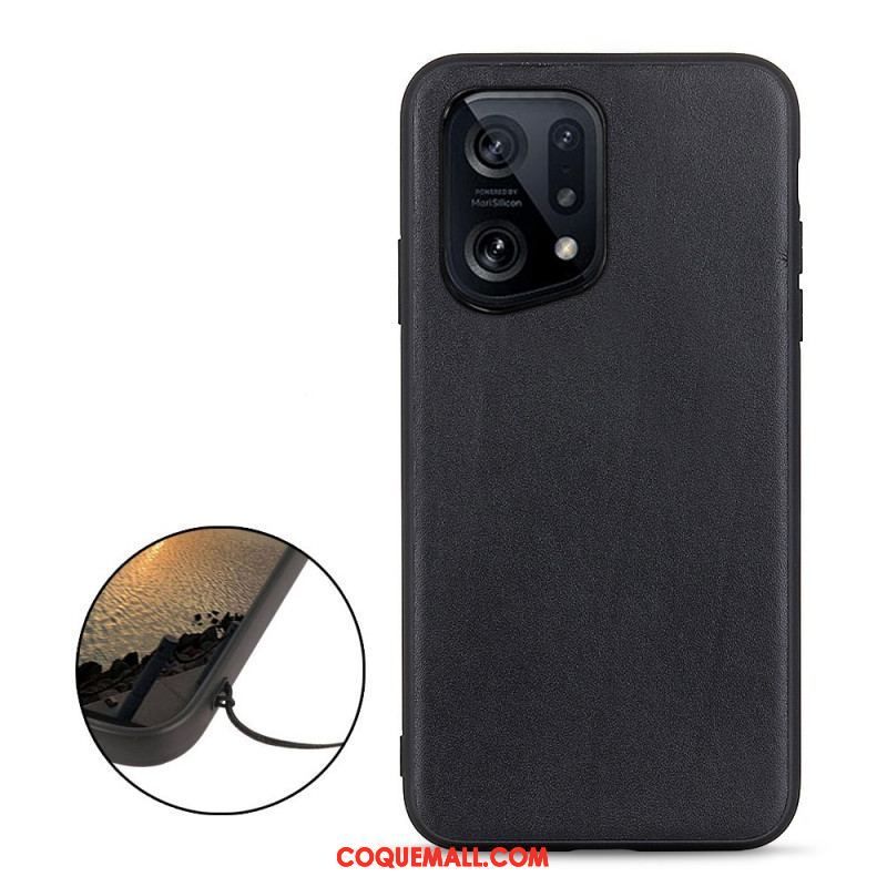 Coque Oppo Find X5 Cuir