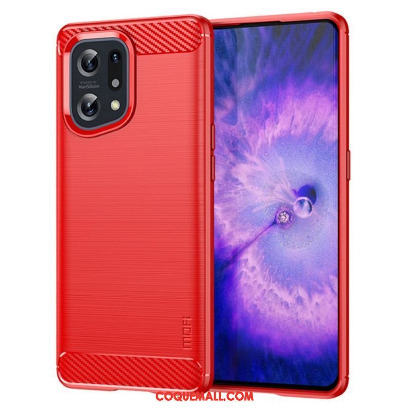 Coque Oppo Find X5 Fibre Carbone Brossée MOFI