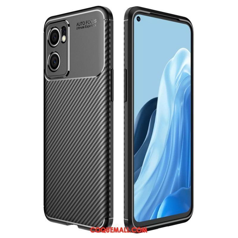 Coque Oppo Find X5 Lite Fibre Carbone Brossée