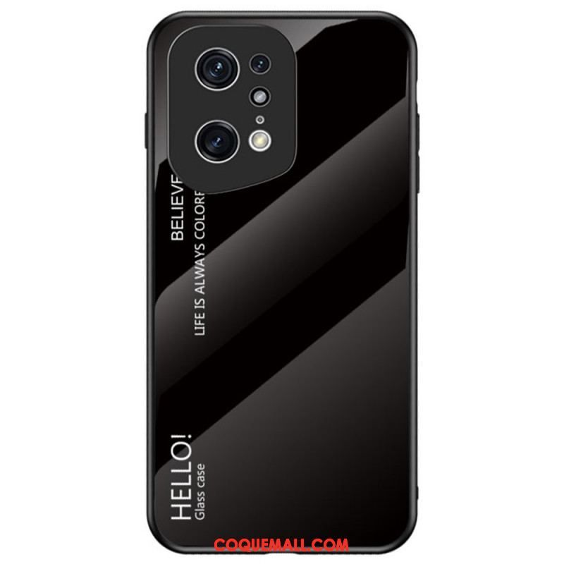 Coque Oppo Find X5 Pro Verre Trempé Hello