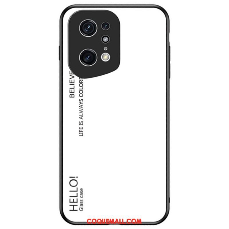 Coque Oppo Find X5 Pro Verre Trempé Hello