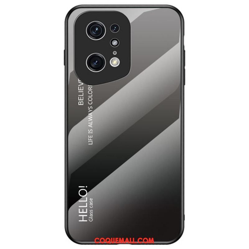 Coque Oppo Find X5 Pro Verre Trempé Hello