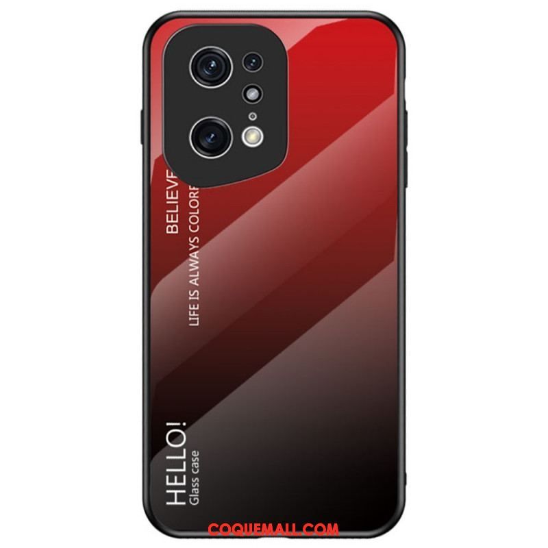 Coque Oppo Find X5 Pro Verre Trempé Hello