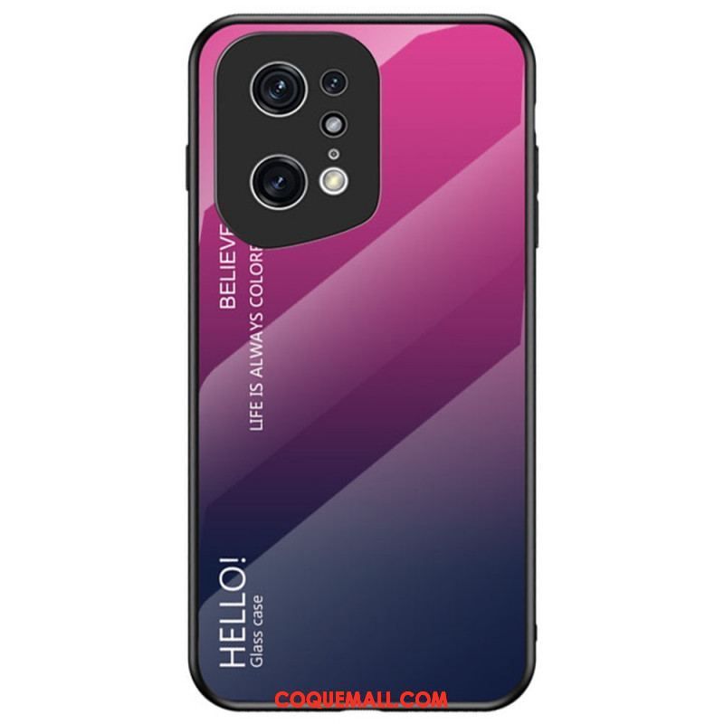 Coque Oppo Find X5 Pro Verre Trempé Hello