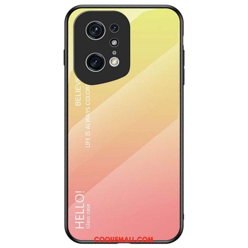 Coque Oppo Find X5 Pro Verre Trempé Hello