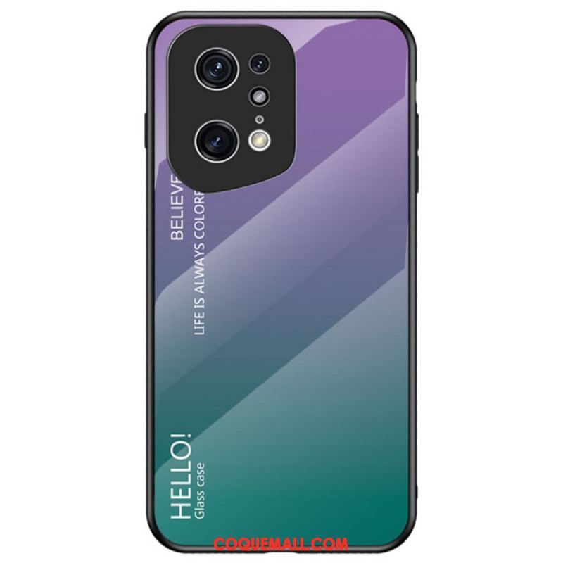 Coque Oppo Find X5 Pro Verre Trempé Hello