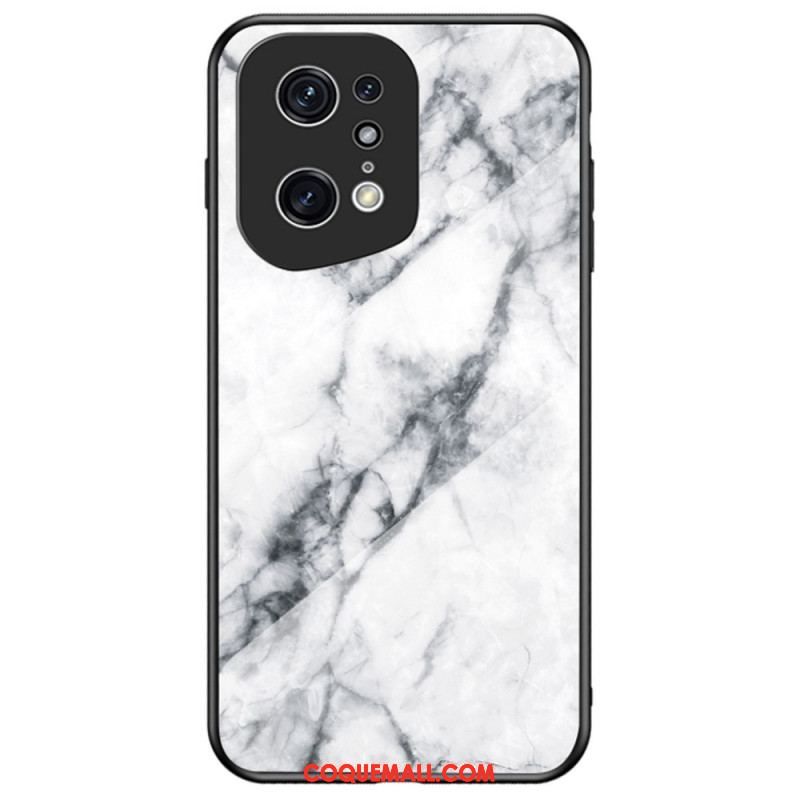 Coque Oppo Find X5 Pro Verre Trempé Marble Colors