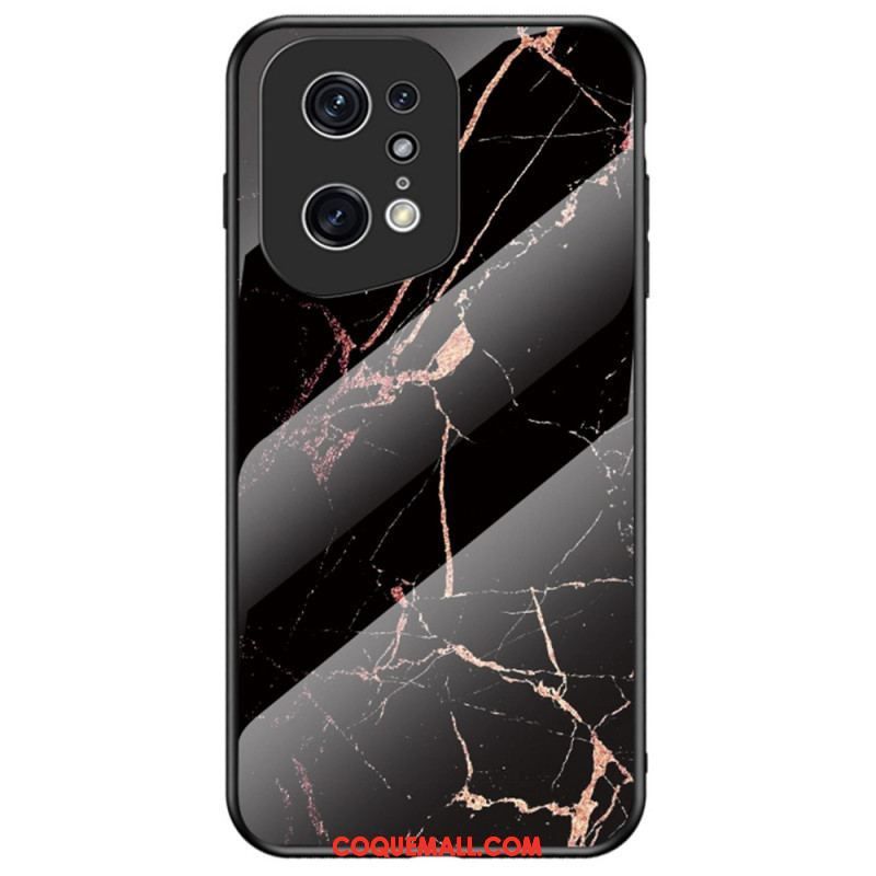 Coque Oppo Find X5 Pro Verre Trempé Marble Colors