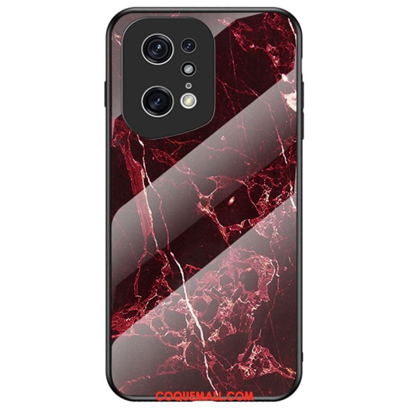 Coque Oppo Find X5 Pro Verre Trempé Marble Colors