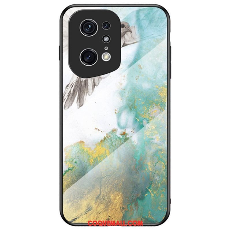 Coque Oppo Find X5 Pro Verre Trempé Marble Colors