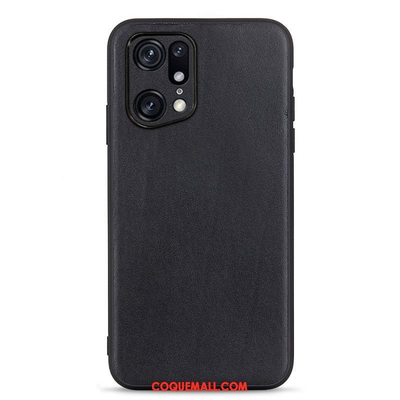 Coque Oppo Find X5 Pro Véritable Cuir