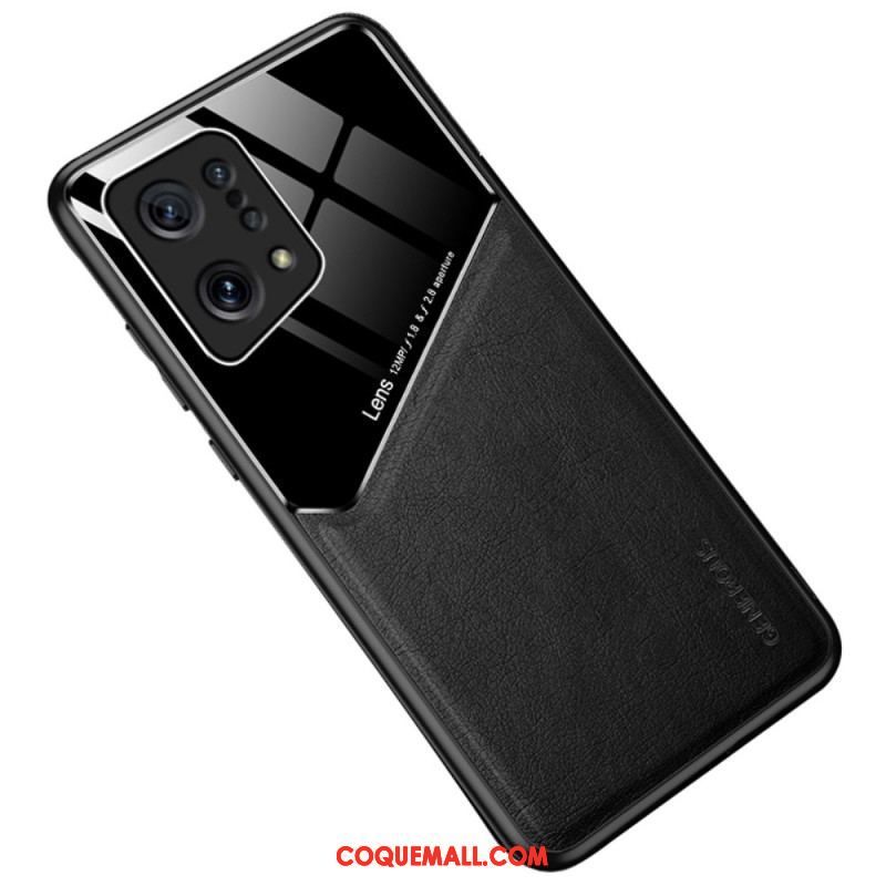 Coque Oppo Find X5 Simili Cuir Haut de Gamme