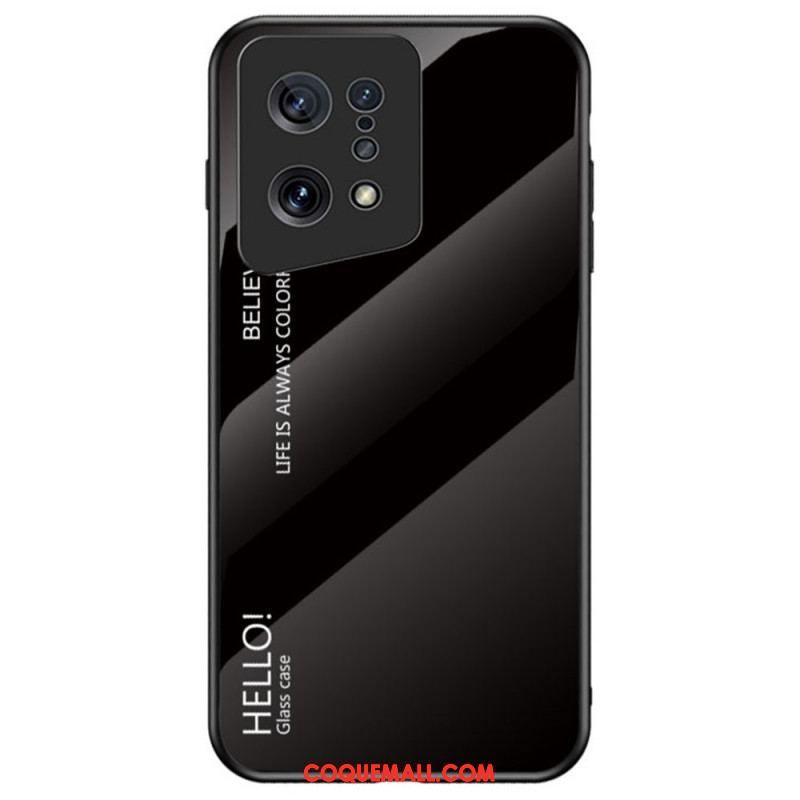 Coque Oppo Find X5 Verre Trempé Hello