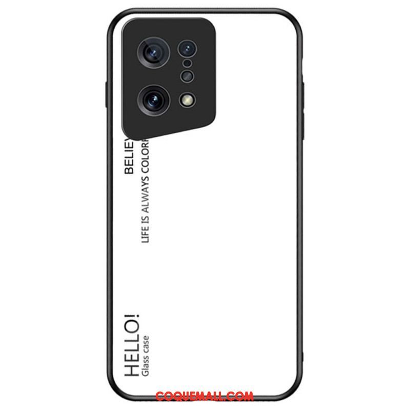 Coque Oppo Find X5 Verre Trempé Hello