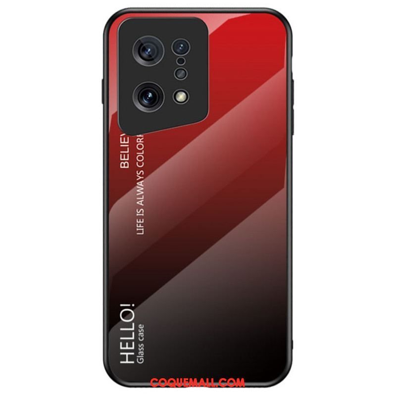 Coque Oppo Find X5 Verre Trempé Hello